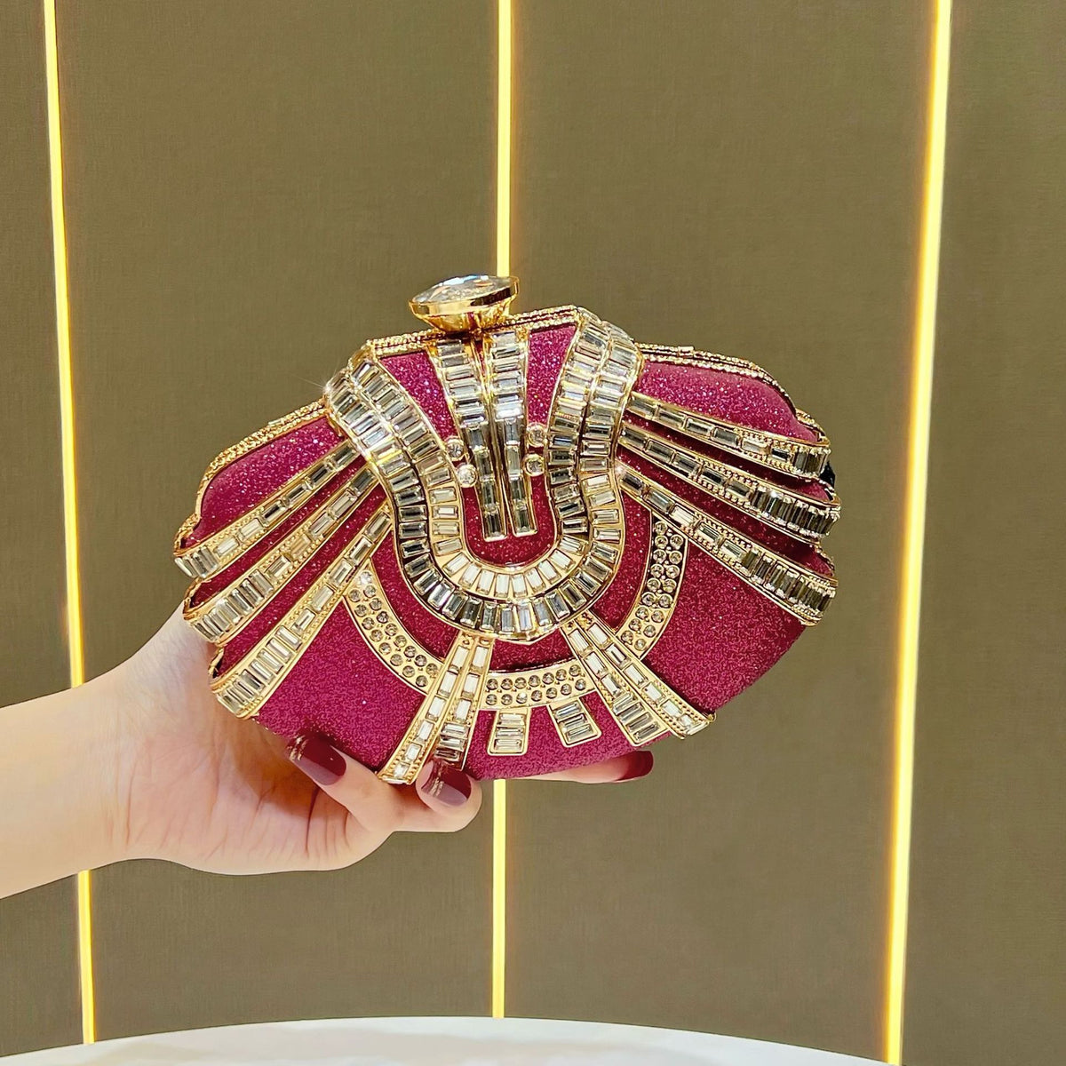 Glamouröse dekorative Clutch Tasche