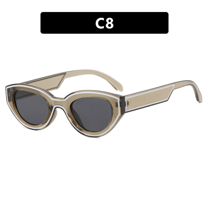 Damen Cat-Eye Sonnenbrille mit robustem transparenten Rahmen und schützendem UV-Filter Brehn