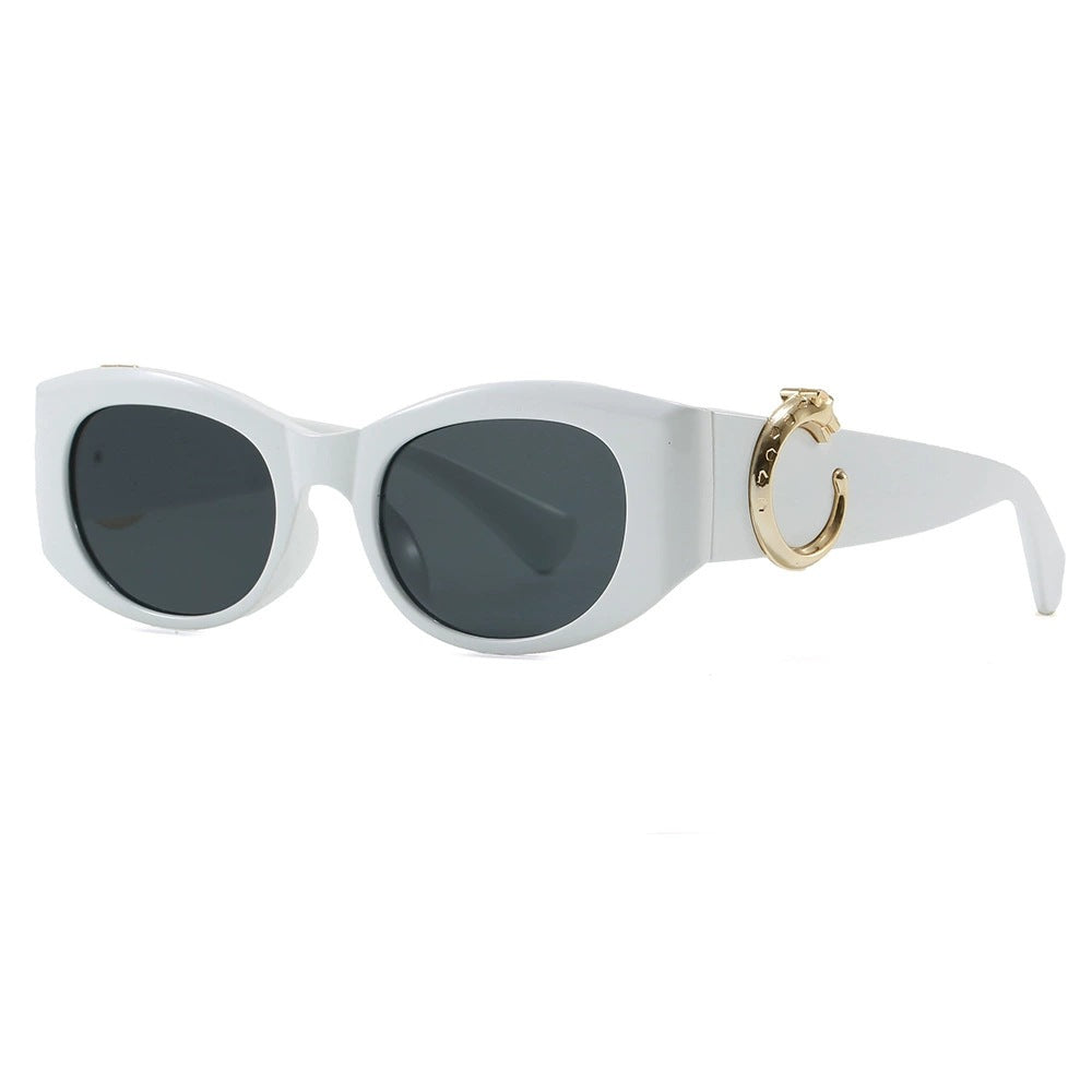 Damen elegante Cat-Eye Sonnenbrille mit goldenen Details Brehn