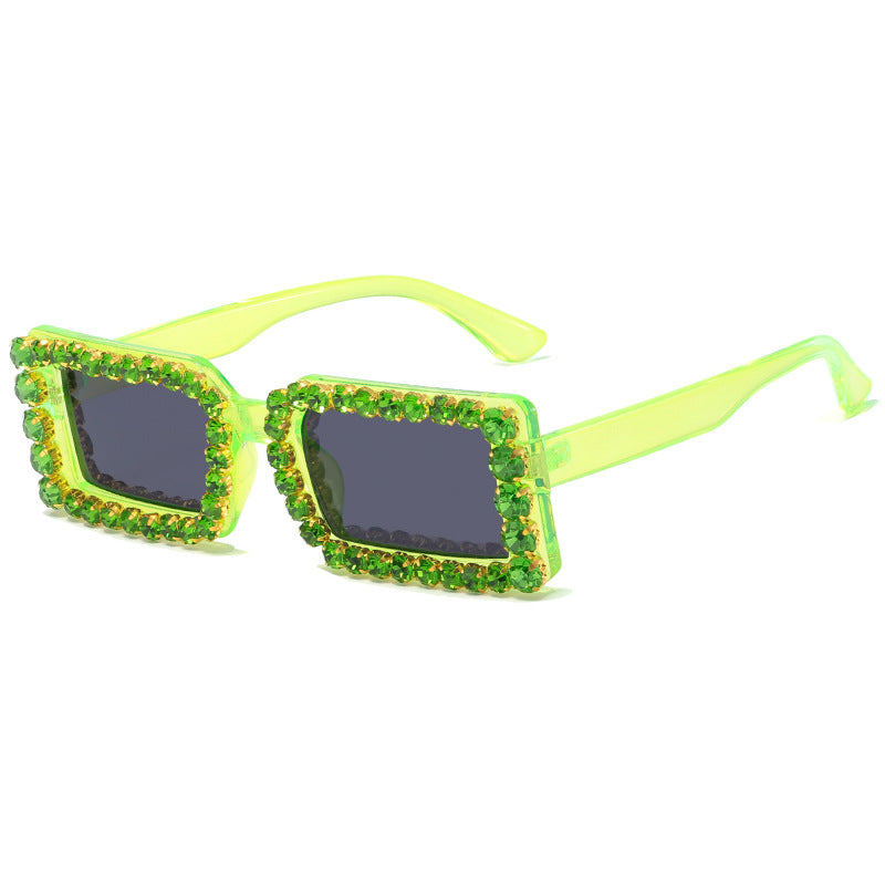 Damen modische Sonnenbrille mit glitzernder Rahmenverzierung Brehn