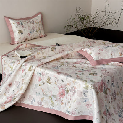 Bettwäschegarnitur aus feinem Baumwollsatin mit klassischem Toile-de-Jouy-Print und satiniertem Saum