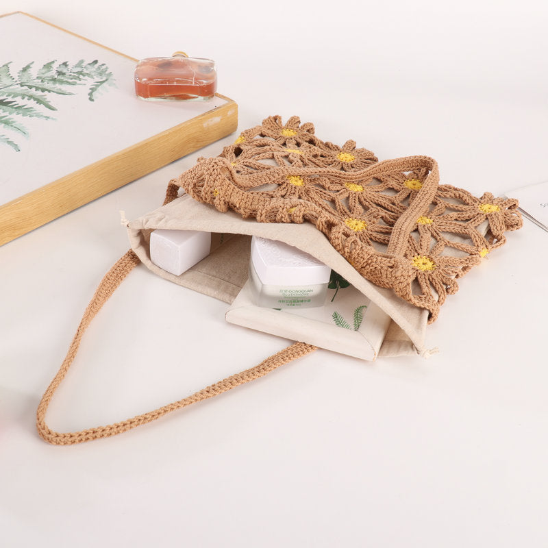 Handgefertigte Blumenmuster-Shopper-Tasche Brehn