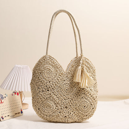 Handgefertigte Basttasche mit Strukturiertem Design Brehn
