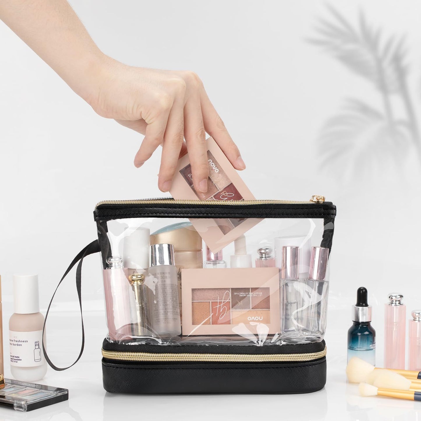 Kosmetik-Organizer-Tasche mit Durchsichtigen Fächern Brehn