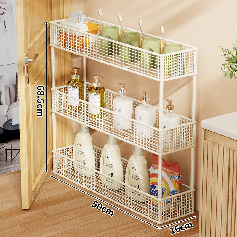 Slim Narrow Pull-Out Mesh Storage Organizer für Schrank und Türspalt