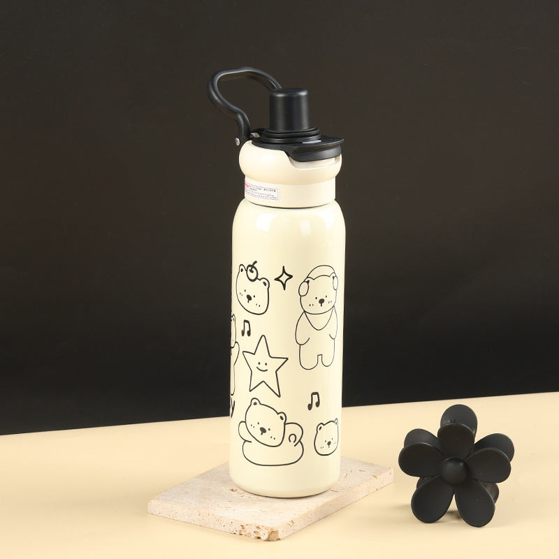 Damen Kinderfreundliche Edelstahl-Trinkflasche Brehn