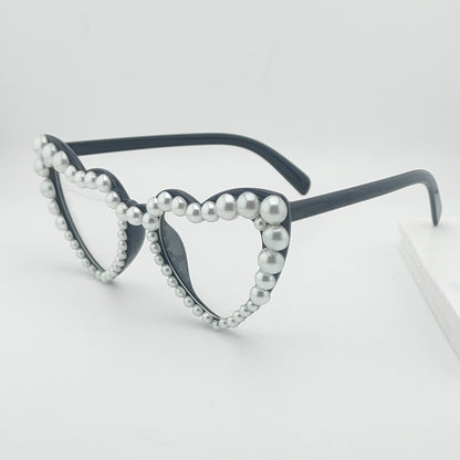 Herzförmige, perlenverzierte Sonnenbrille Brehn