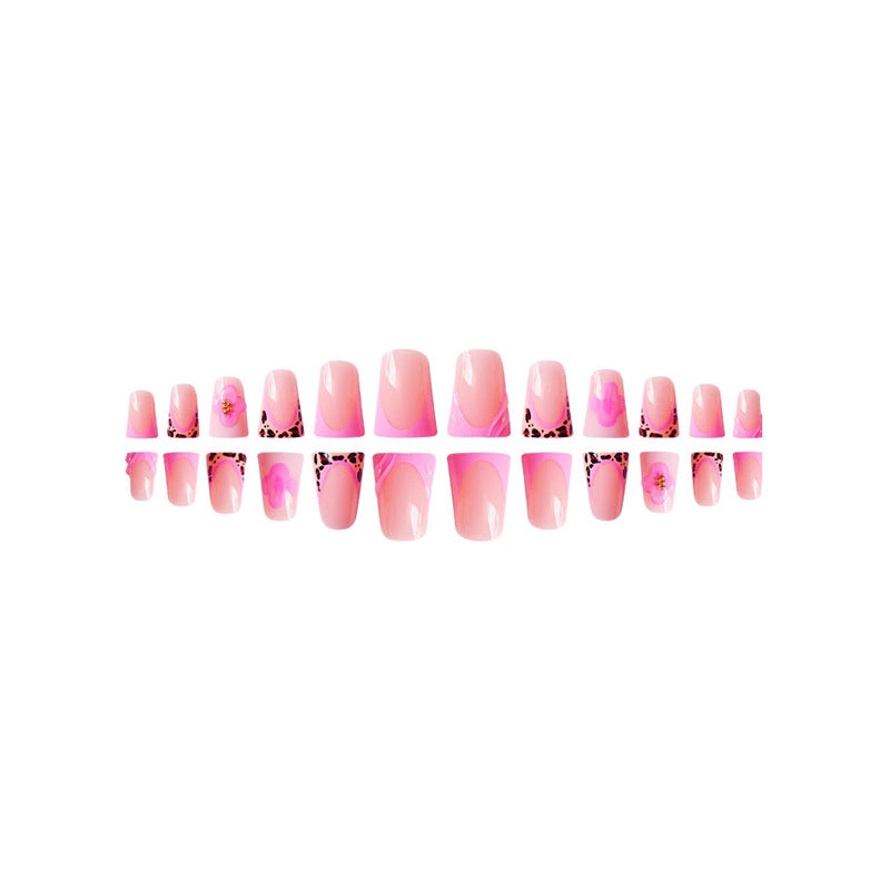 Floral Design Press-On Nail Set Brehn