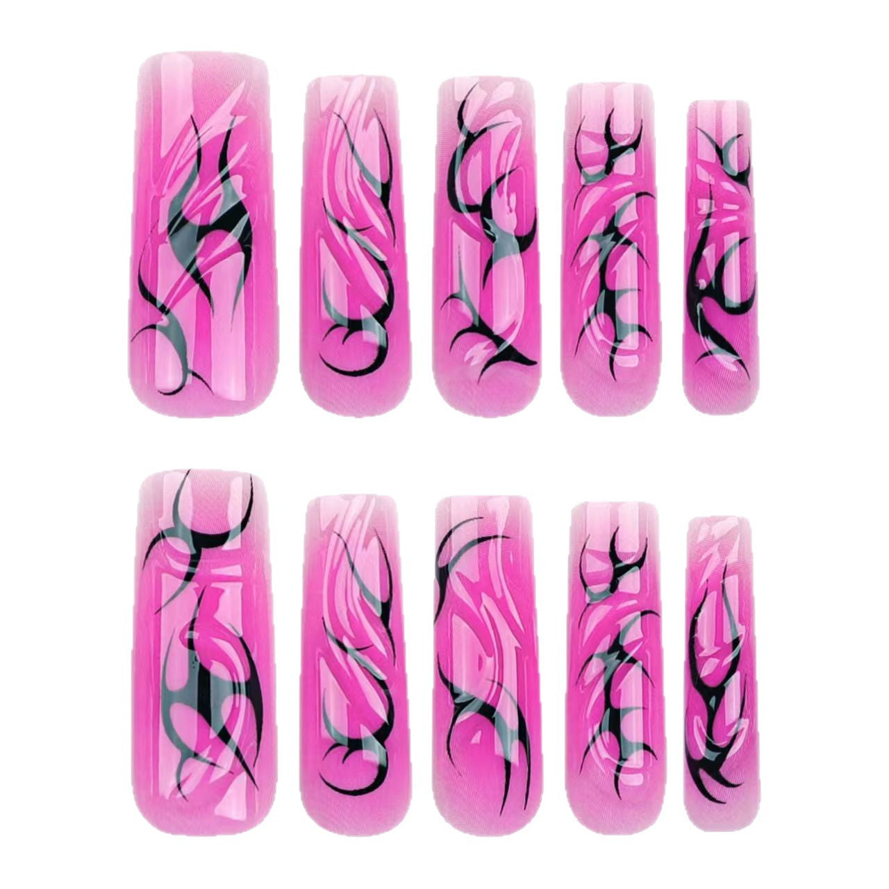 Kunstvolle Nagelspitzen mit floralen und abstrakten Designs Brehn 1788229281