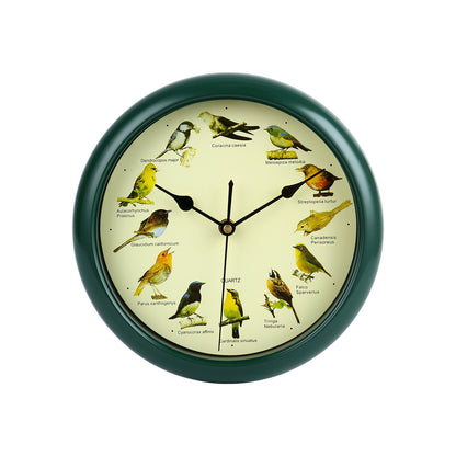 Wanduhr mit buntem Vogeldesign Brehn