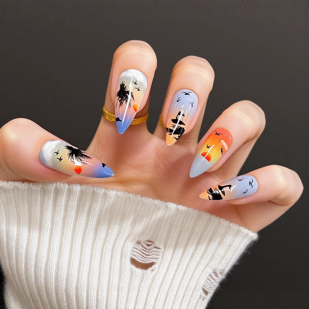 Kunstnagelset mit Elegantem Glitzer-Design Brehn