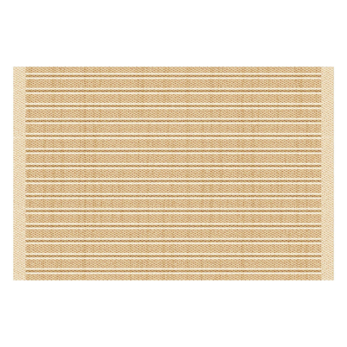 Large Low-Pile Striped Textured Area Rug with Durable Stain-Resistant Weave