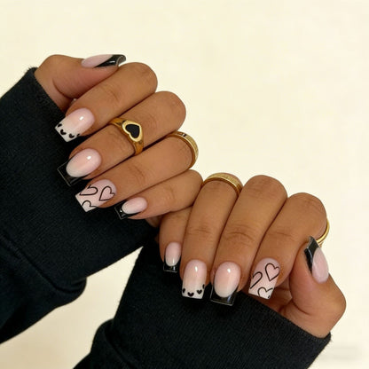 Herz-inspirierte Acryl-Nagelkunst-Set Brehn