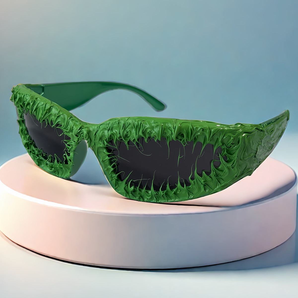 Damen futuristische Sonnenbrille mit innovativem und einzigartigem Rahmen Brehn