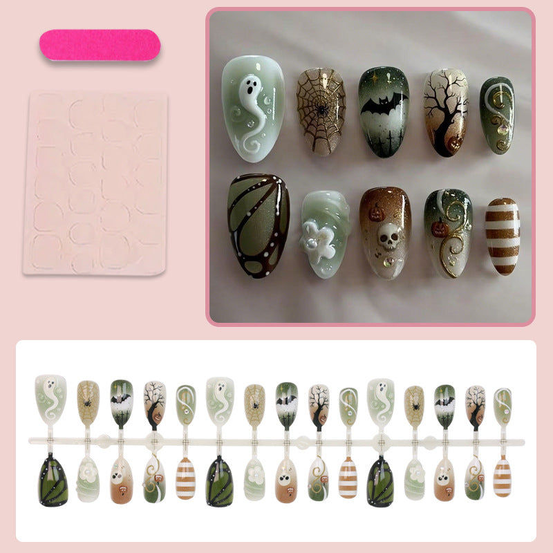 Halloween Kunstnagelset mit gruseligen Motiven Brehn