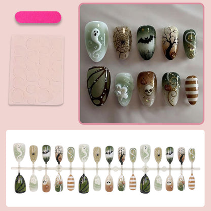Halloween Kunstnagelset mit gruseligen Motiven Brehn