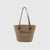 Sommerliche Basttasche mit Ledergriffen Brehn