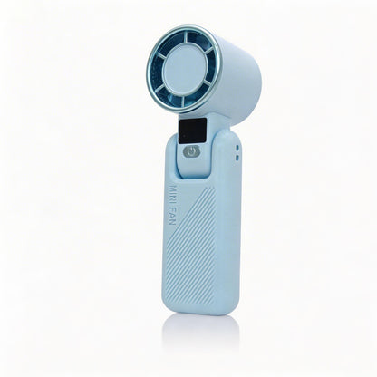 Damen Tragbarer Mini-Handventilator mit USB-Ladefunktion und digitaler Anzeige Brehn