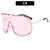 Oversized Shield Sonnenbrille Statement Stil