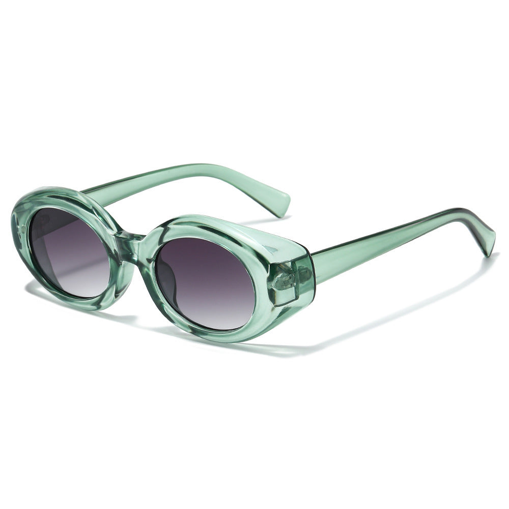 Oversized geometrische Sonnenbrille mit dicken Rahmen Brehn
