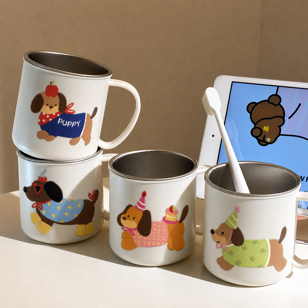 Keramiktasse mit Charmantem Hundemotiv Brehn