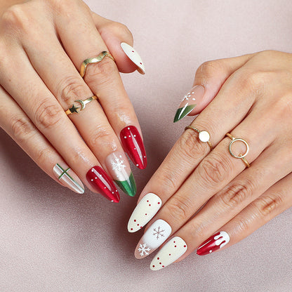 Festliches Feiertags-Nagelkunst-Design Brehn