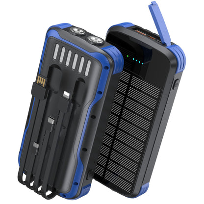 Tragbare Solar-Powerbank mit Multifunktionalen Ladeanschlüssen Brehn