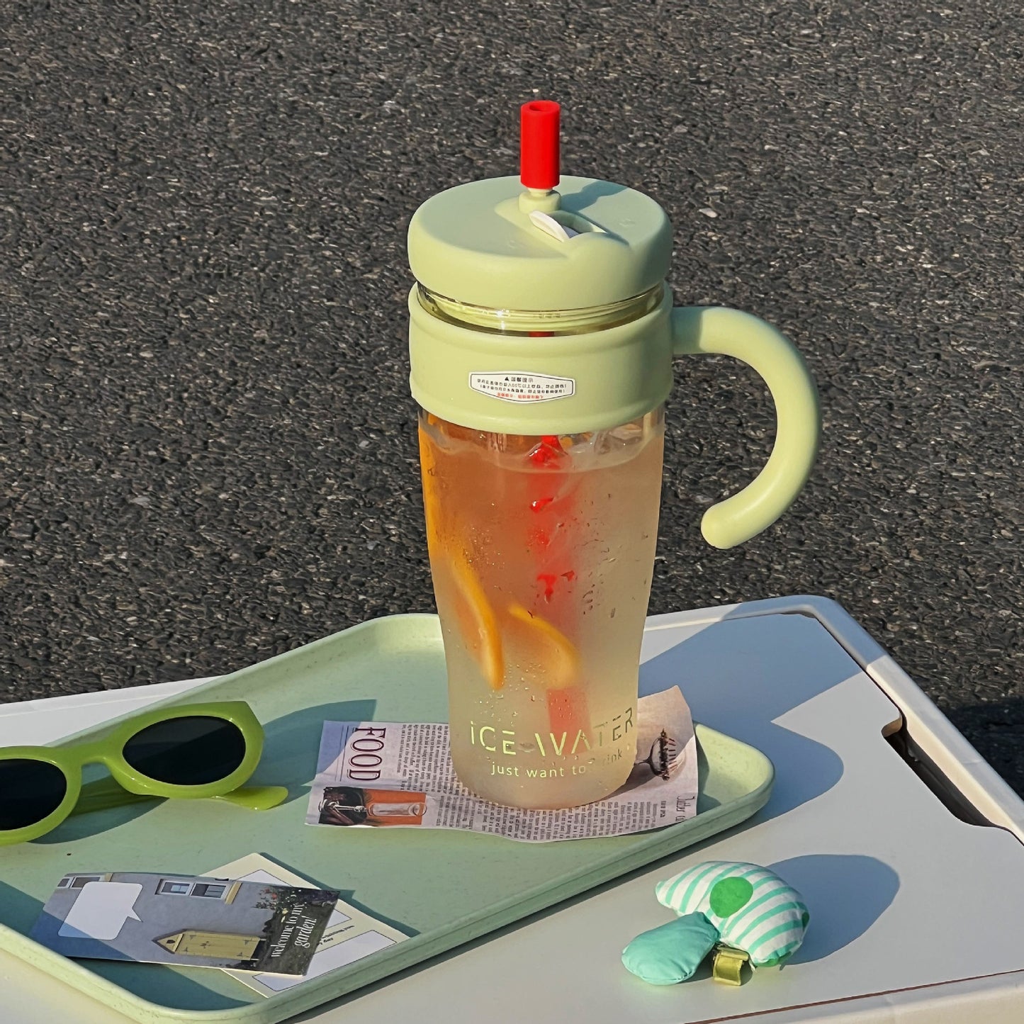 Damen Multifunktionale Kaffeetasse mit Strohhalm Brehn