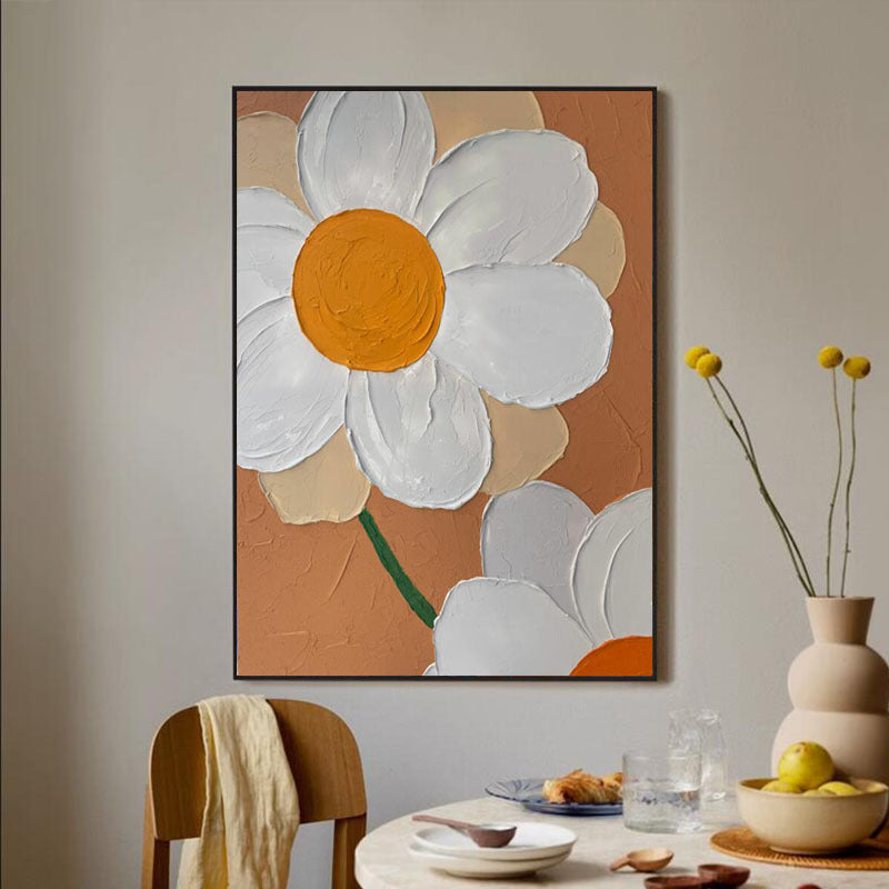 Florale Reliefstruktur Wandkunst