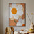 Florale Reliefstruktur Wandkunst