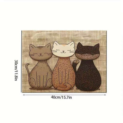 Künstlerische Katzen-Themenbereichsmatte