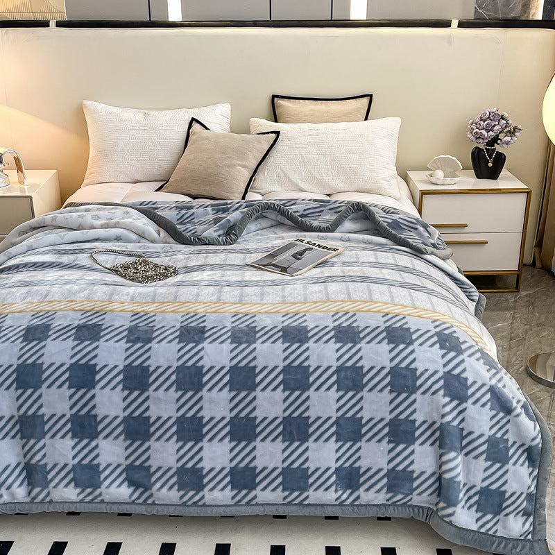 Blumengemusterte Fleece-Wurfdecke Brehn