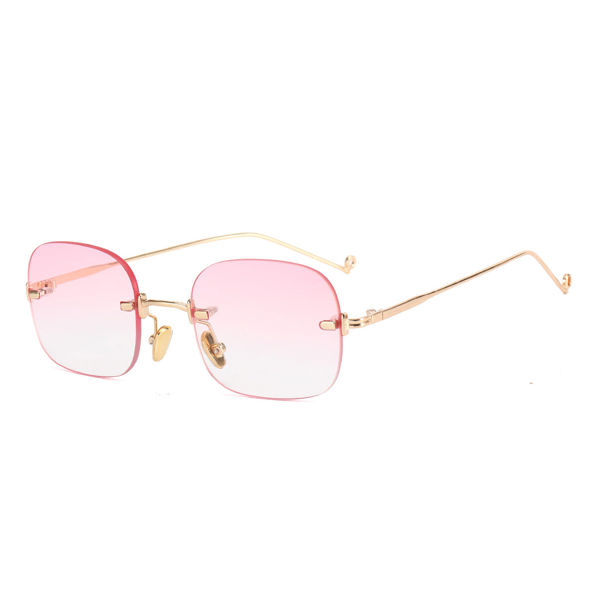 Damen Elegante quadratische Sonnenbrille mit luxuriösem Metallrahmen Brehn