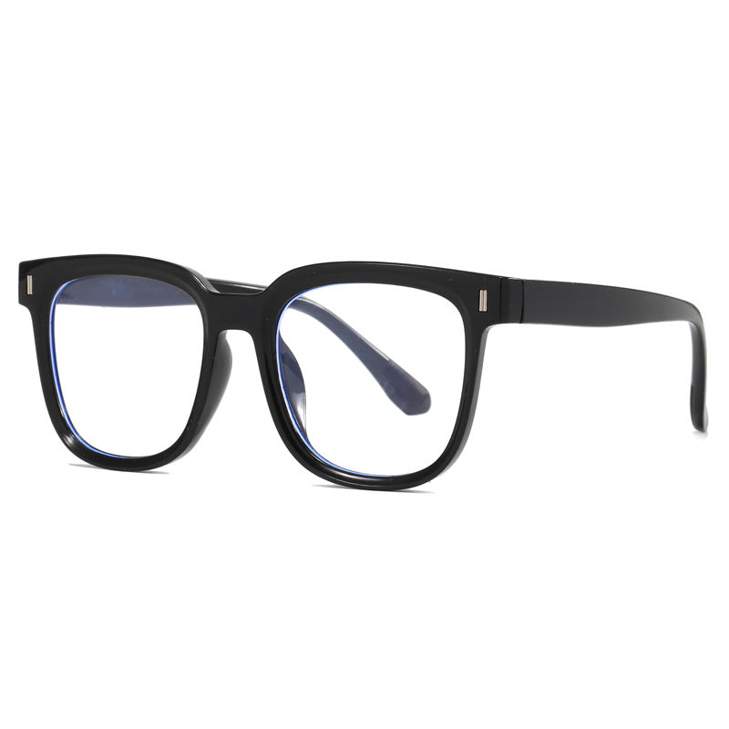 Damen modische rechteckige Brille mit blauen Gläsern Brehn