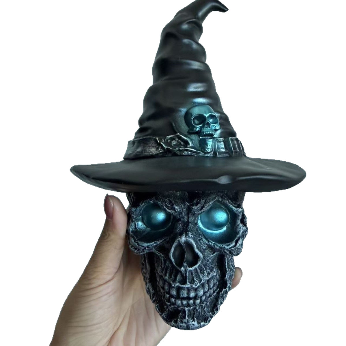 Dekorative Totenkopf mit Hexenhut Brehn