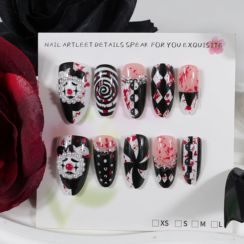 Kunstnagelset mit kreativem Gruselmotiv Brehn