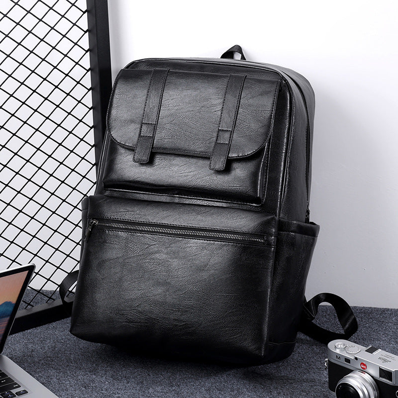 Multifunktionaler Leder Laptop-Rucksack
