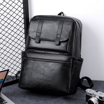 Multifunktionaler Leder Laptop-Rucksack