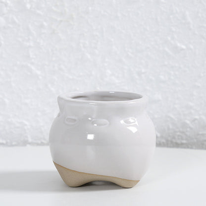 Zeitgenössische Kurvenkeramische Vase Brehn