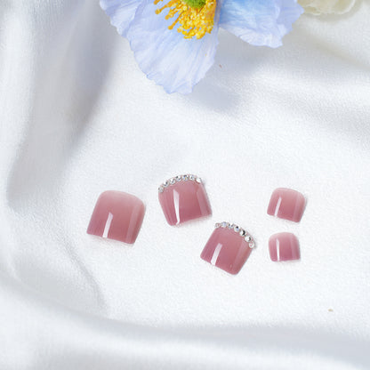 Elegantes Press-On-Nagelkunst-Set mit Strass Brehn