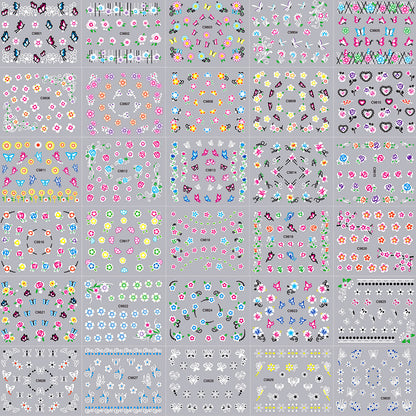 Kreative Nagelkunst Aufkleber Sammlung
