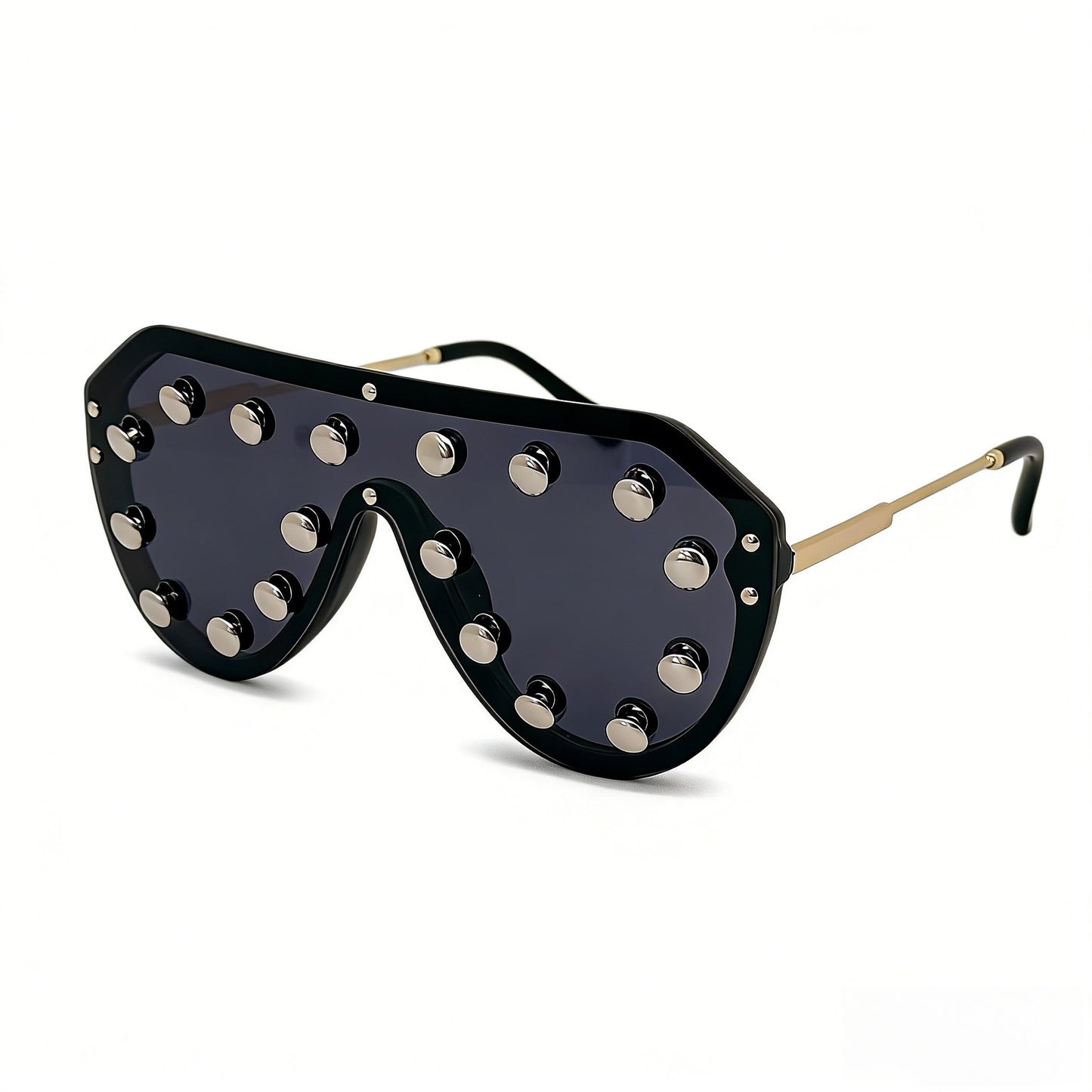 Damen trendige Sonnenbrille mit auffälligen Metallelementen Brehn