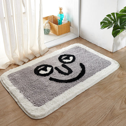 Plüsch Smiley Gesicht Badteppich