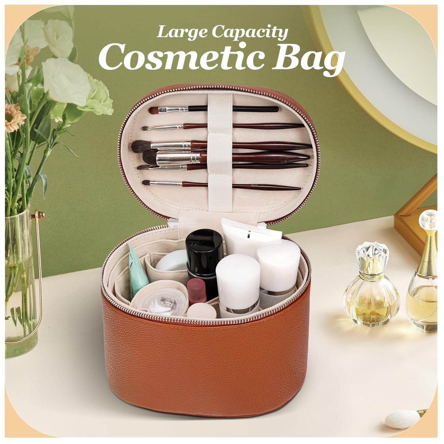 Kosmetik-Aufbewahrungstasche mit Elegantem Design und Stabilem Tragegriff Brehn