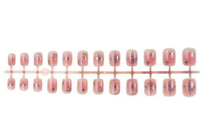 Kunstnagelset mit liebevollen Herz- und Sternenmotiven Brehn