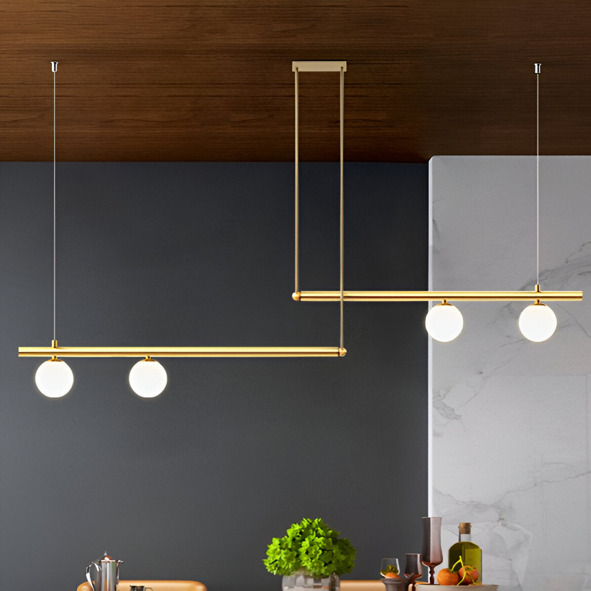 Brehn | Nordic Glass Linear Luxus Pendelleuchte