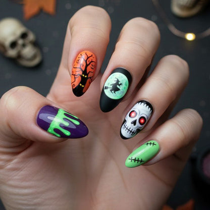 Halloween-Thema Künstlerische Nagelkunst