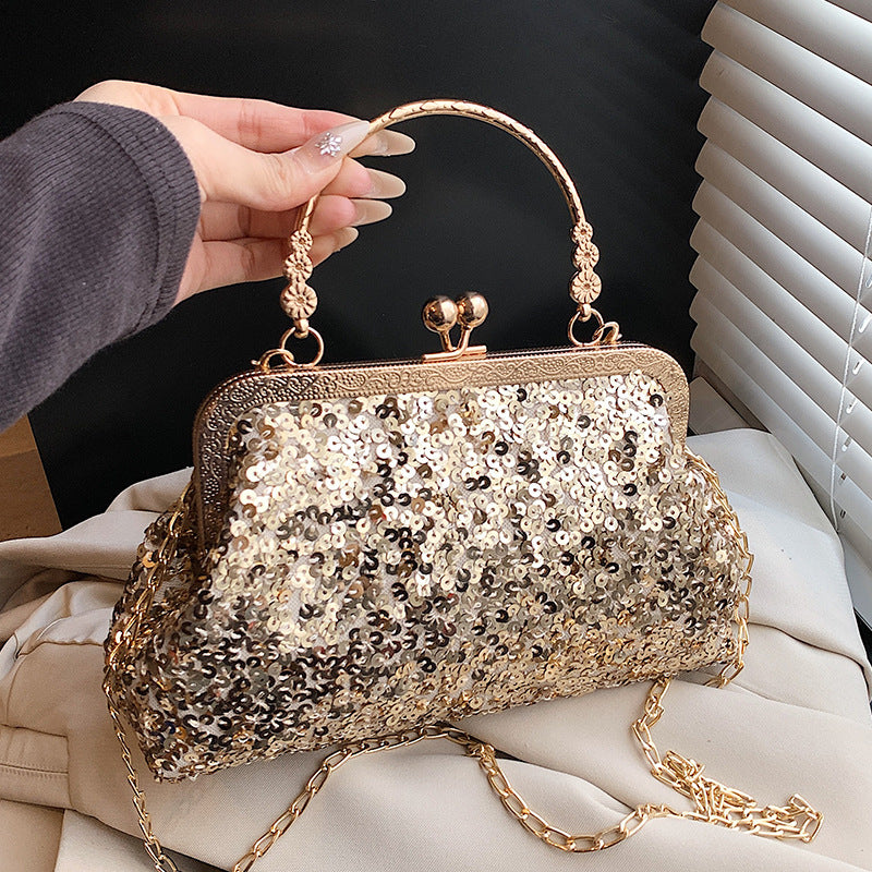 Elegante Pailletten Abendtasche