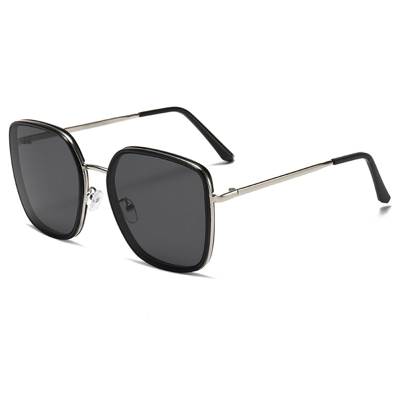 Damen quadratische Sonnenbrille mit luxuriösem Metallrahmen und UV-Schutz Brehn