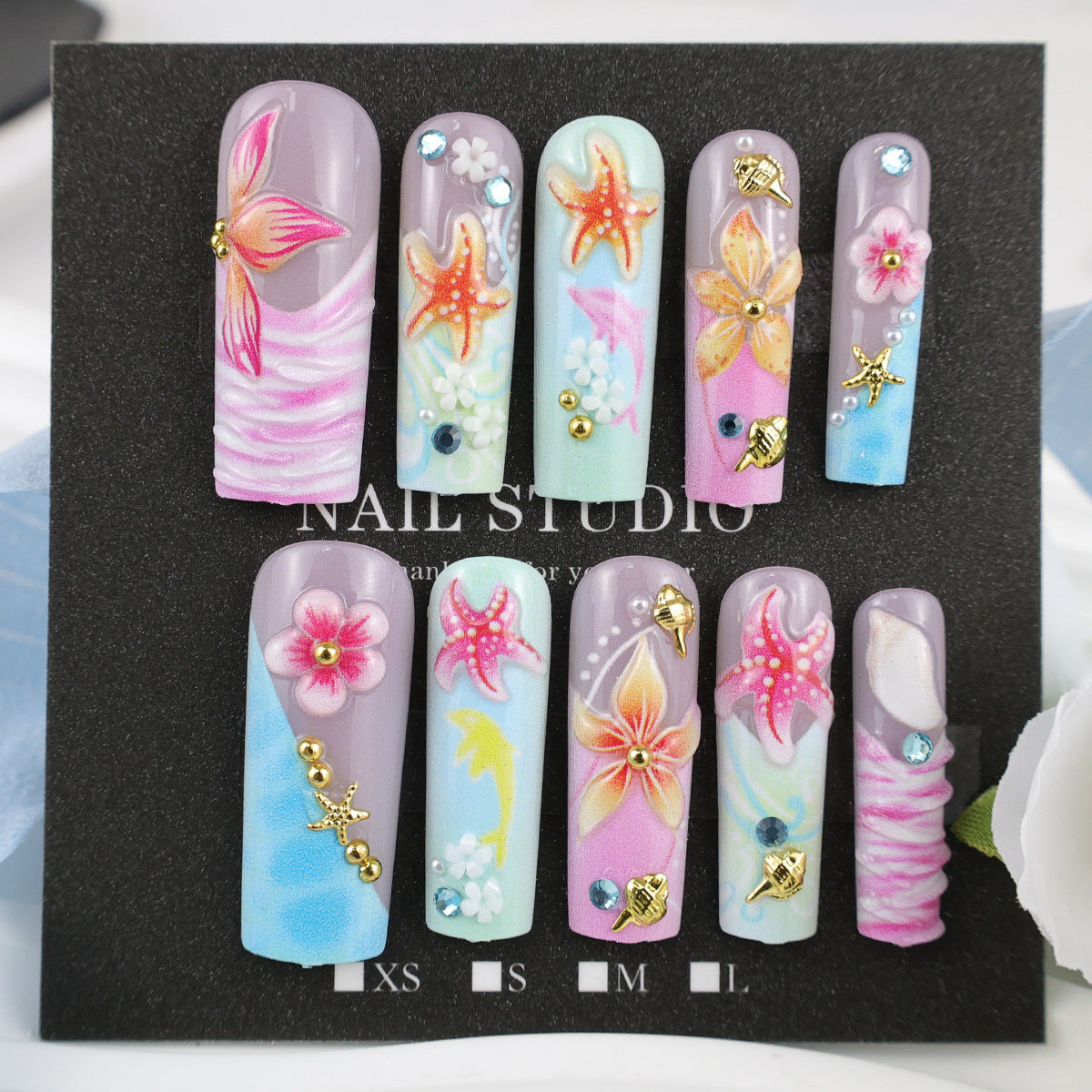 Nagelset mit maritimen Motiven Brehn